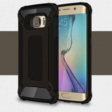 Samsung S6 Edge juoda Tracy Armor nugarėlė