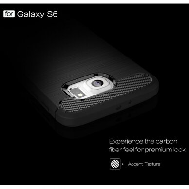 Samsung S6 juoda LYGCARBON nugarėlė 2