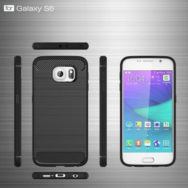 Samsung S6 juoda LYGCARBON nugarėlė 5