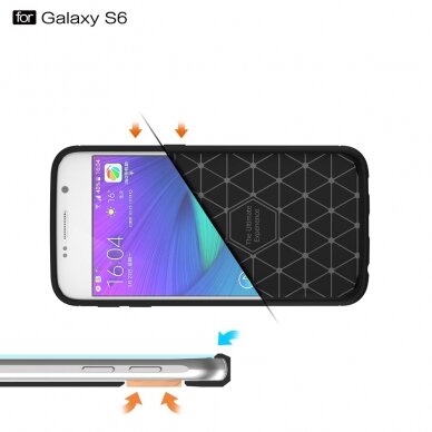 Samsung S6 juoda LYGCARBON nugarėlė 6