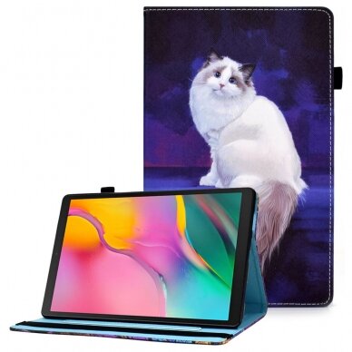 Samsung Tab A 10.1 2019 fashion dėklas Fluffy Cat