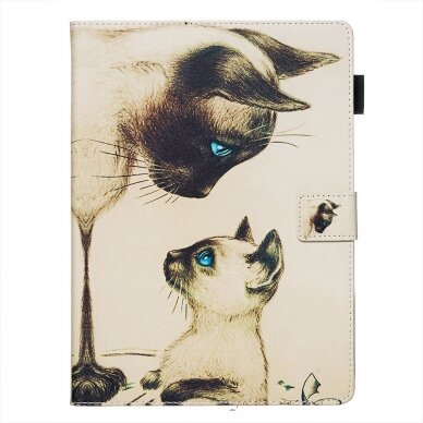 Samsung Tab A 10.1 2019 fashion dėklas Two cats with blue eyes 5