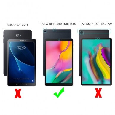 Samsung Tab A 10.1 2019 skaidri matinė nugarėlė 3