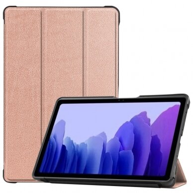 Samsung Tab A7 10.4" rausvas silikoninis TRIFOLD dėklas 2