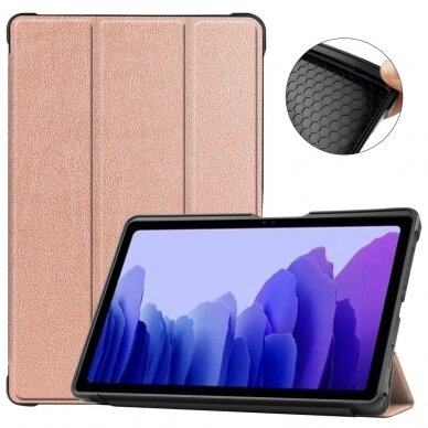 Samsung Tab A7 10.4" rausvas silikoninis TRIFOLD dėklas