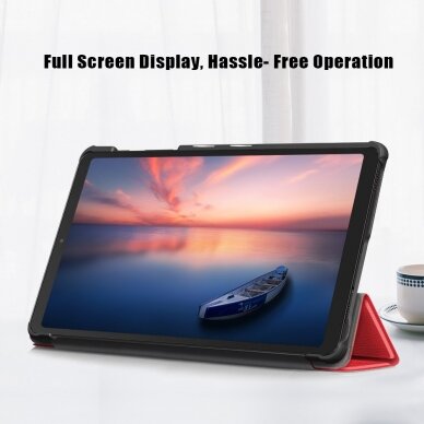 Samsung Tab A7 Lite red TRIFOLD dėklas 6