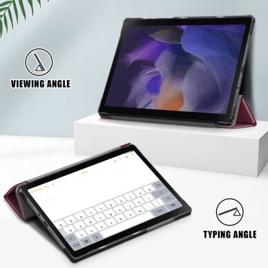 Samsung Tab A8 10.5" wine TRIFOLD dėklas 6