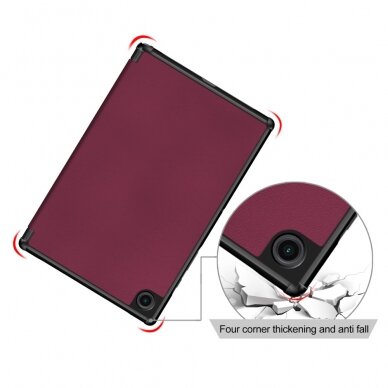 Samsung Tab A8 10.5" wine TRIFOLD dėklas 8