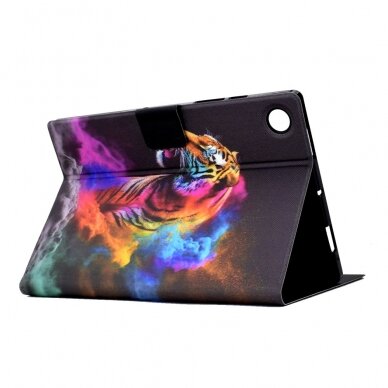 Samsung Tab A8 10.5" fashion dėklas Colorful Tiger With Smoke 6