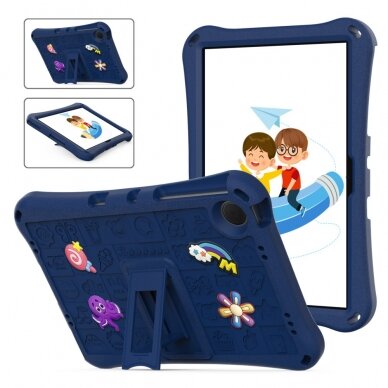 Samsung Tab A9+ 11" ARMOR KIDS blue su kojele ir virvute nugarėlė 2