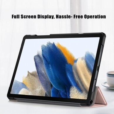 Samsung Tab A9+ 11" rose gold TRIFOLD dėklas 5