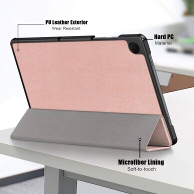 Samsung Tab A9+ 11" rose gold TRIFOLD dėklas 6