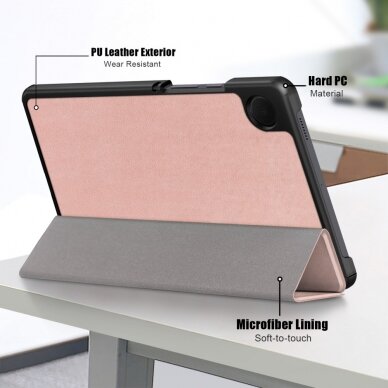 Samsung Tab A9 8.7" rose gold TRIFOLD dėklas 4