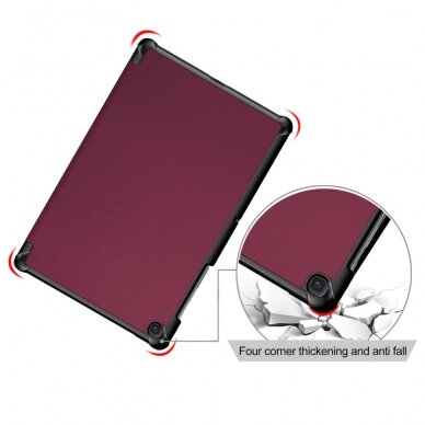 Samsung Tab S5e 10.5 bordo TRIFOLD dėklas 4