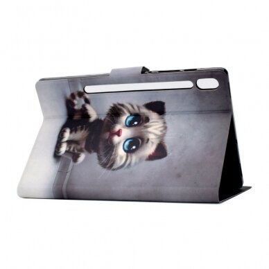 Samsung Tab S6 10.5 fashion dėklas Cat with blue eyes 3