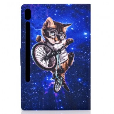 Samsung Tab S6 10.5 fashion dėklas Cycling Cat 2