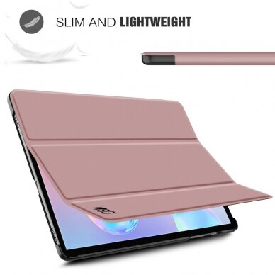 Samsung Tab S6 10.5 rausvas S PEN TRIFOLD dėklas 5