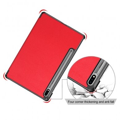 Samsung Tab S7/S8 11" red TRIFOLD dėklas 9