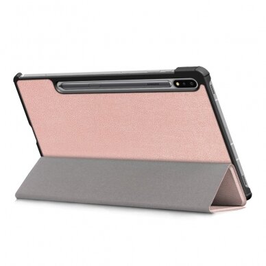 Samsung Tab S7/S8 11" rose gold TRIFOLD dėklas 1