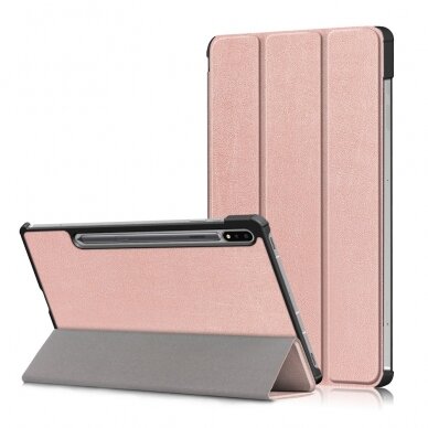 Samsung Tab S7/S8 11" rose gold TRIFOLD dėklas