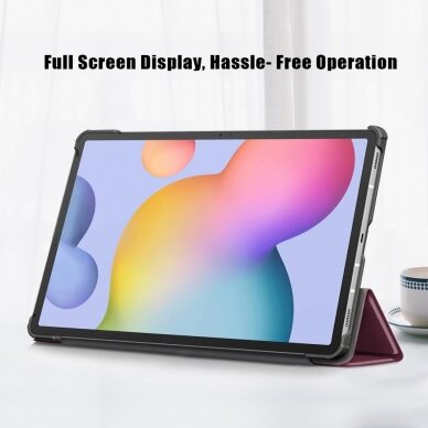 Samsung TAB S7 FE/ S7+/ S8+ bordo TRIFOLD dėklas 5