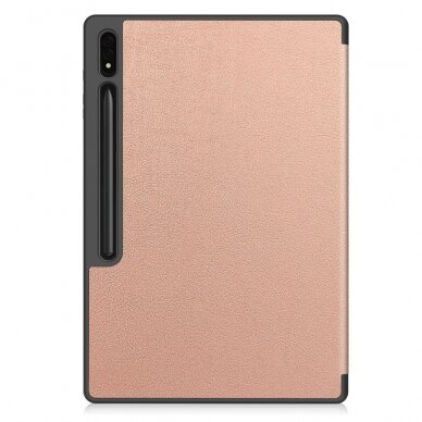 Samsung TAB S9 ULTRA 14.6" rose gold silikoninis S PEN TRIFOLD dėklas 1