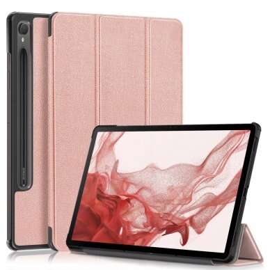 Samsung TAB S9/S9 FE 11" rose gold TRIFOLD dėklas