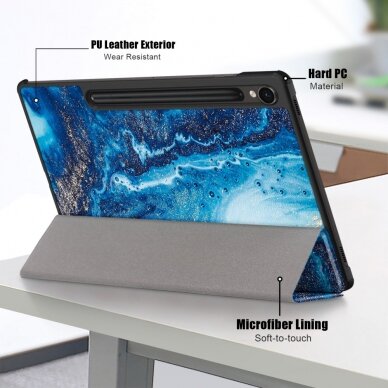 Samsung TAB S9/S9 FE 11" TRIFOLD dėklas Sea Wave 10