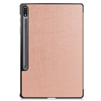 Samsung TAB S9+ / S9 FE+ / S10+ 12.4" rose gold TRIFOLD dėklas 7