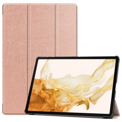 Samsung TAB S9+ / S9 FE+ / S10+ 12.4" rose gold TRIFOLD dėklas