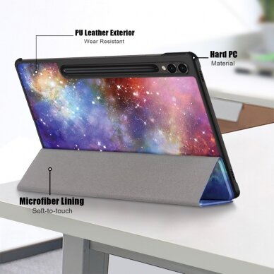 Samsung TAB S9+ / S9 FE+ / S10+ 12.4" TRIFOLD dėklas GALAXY 1