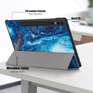 Samsung TAB S9+ / S9 FE+ / S10+ 12.4" TRIFOLD dėklas Sea Wave 1