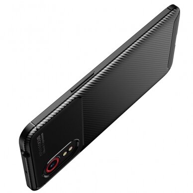 Samsung Xcover 5 juoda Carbon Fiber nugarėlė 6