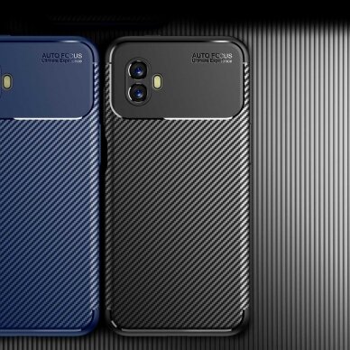 Samsung Xcover 6 PRO black Carbon Fiber nugarėlė 1