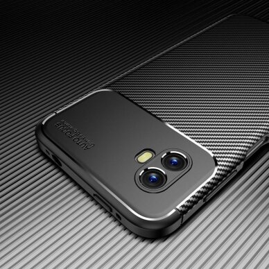 Samsung Xcover 6 PRO black Carbon Fiber nugarėlė 8