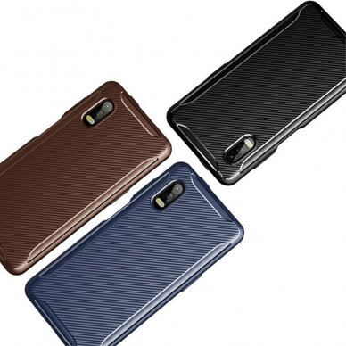 Samsung Xcover PRO juoda Carbon Fiber nugarėlė 1