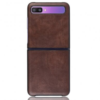 Samsung Z FLIP ruda leather nugarėlė 1