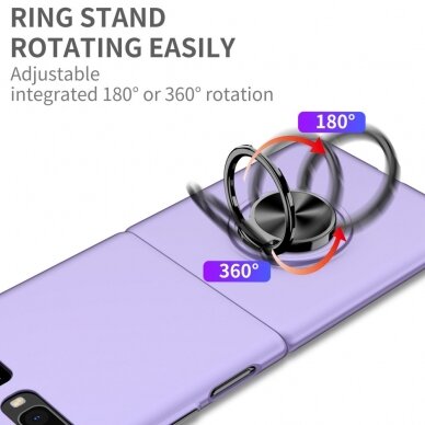 Samsung Z FLIP Tracy plastikinė violetinė MAGNETIC RING nugarėlė 4