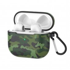 Silikoninis dėklas Airpods 3 Camouflage žalias