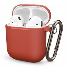 Silikoninis dėklas Airpods raudonas