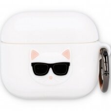 Silikoninis KARL LAGERFELD juodas KLACA3SILKCK AirPods 3 dėklas