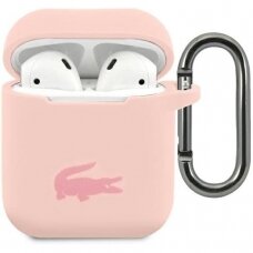 Silikoninis LACOSTE LCA2SI šviesiai rožinis AirPods/AirPods 2 dėklas