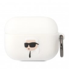 Silikoninis NFT KARL LAGERFELD baltas Airpods PRO dėklas