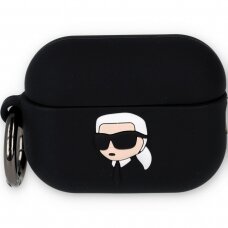 Silikoninis NFT KARL LAGERFELD black KLAP2RUNIKK Airpods Pro 2nd Gen dėklas