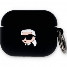 Silikoninis NFT KARL LAGERFELD juodas Airpods PRO dėklas