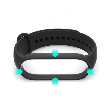 Silikoninė apyrankė Xiaomi Mi Band 5 / Mi Band 6 / Mi Band 7 Grey 1