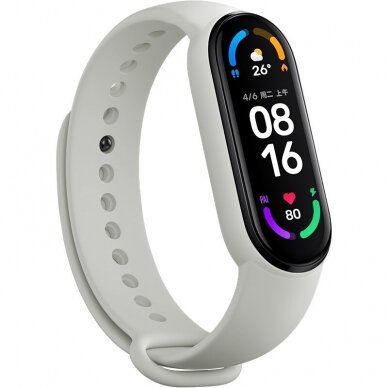 Silikoninė apyrankė Xiaomi Mi Band 5 / Mi Band 6 / Mi Band 7 Grey