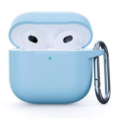 Silikoninis dėklas Airpods 4 baby blue