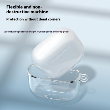 Silikoninis dėklas Airpods 4 clear 5