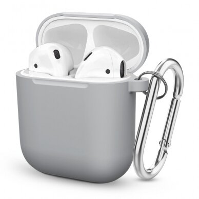 Silikoninis dėklas Airpods pilkas